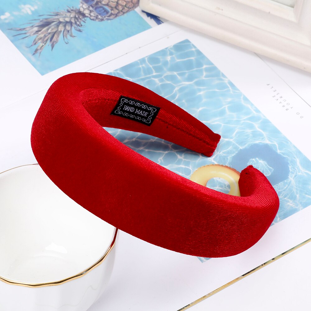 Haimeikang Solid Color Velvet Headband Hair Bands Winter New Sponge Hair Hoop Bezel Headbands For Women Fashion Hair Accessories - Orchid Unique  Orchid Unique 