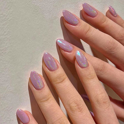 Mid-length False Nails With Glue - Orchid Unique 