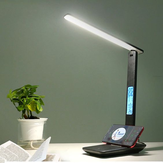 LAOPAO 10W QI Wireless Charging LED Desk Lamp - Orchid Unique  Orchid Unique 