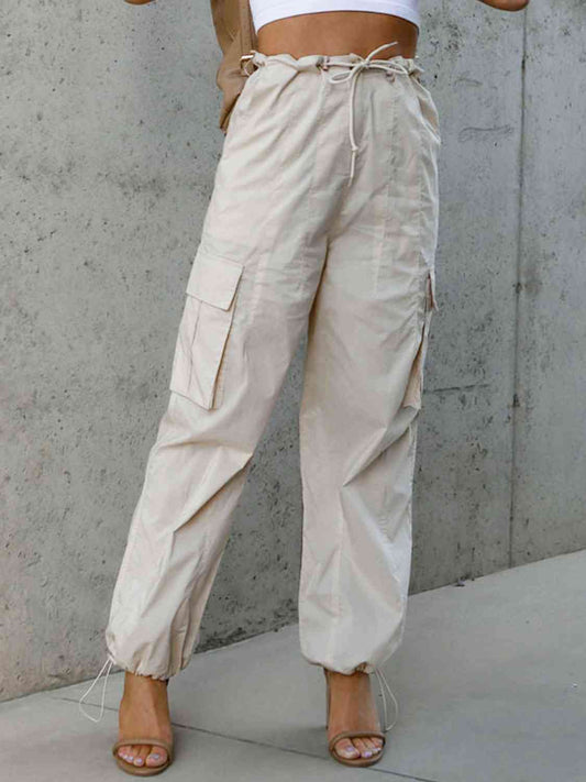 Drawstring Pants with Pockets Orchid Unique 